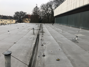 2020 Rekonstrukce části střechy Sportovní hala Mnichovo Hradiště - původní stav