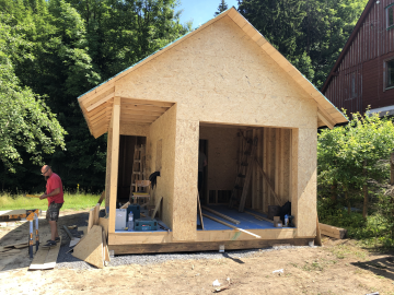 Realizace dřevěného zahradního domku