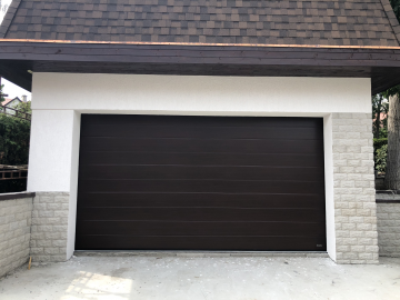 Sekční garážová vrata / Wenge, Typ panelu M-line, Povrch Hladký