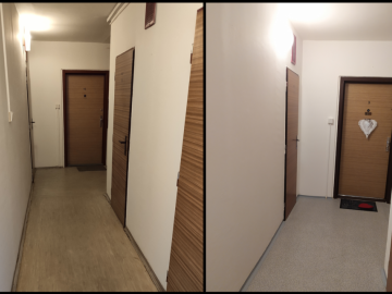 Rekonstrukce společných prostor v bytovém domě - před a po