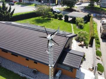 Realizace větrné elektrárny, Františkovy Lázně - 14,4 kWp + 2 kW větrná elektrárna