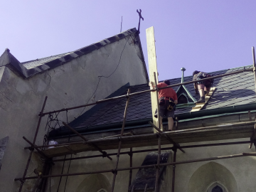 Rekonsterukce Břidlicové střechy kostela v Trutnově