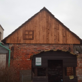 Oprava štítu stodoly